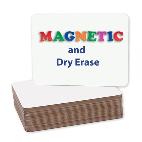 9" x 12" Two-Sided Magnetic Unframed Dry Erase Lap Boards - 24pk