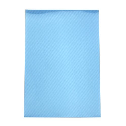 12mil Stripe Transparent Blue Poly 5.5" x 8.5" Covers (100pk)