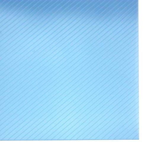 12mil Stripe Transparent Blue Poly 5.5" x 8.5" Covers (100pk)