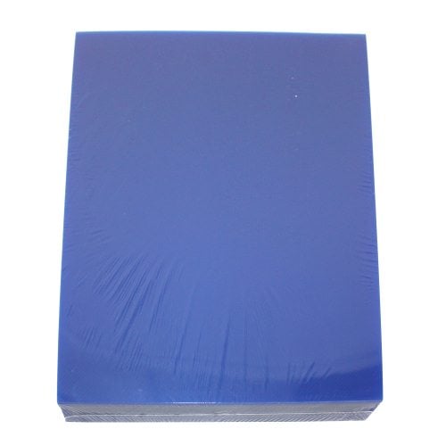 12mil Stripe Transparent Blue Poly 8.5" x 11" Covers (100pk)