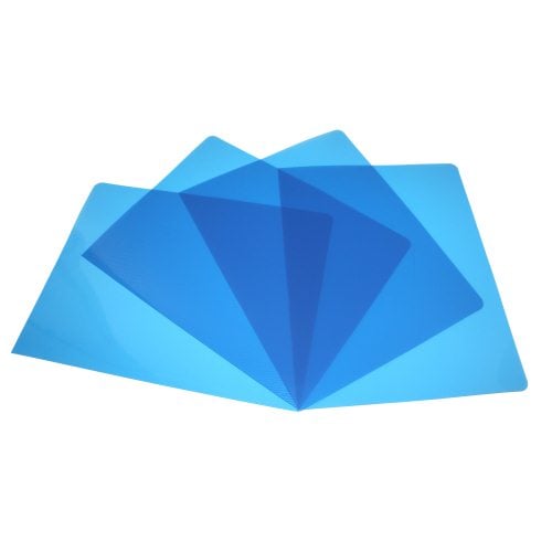 12mil Stripe Transparent Blue Poly 8.75" x 11.25" Covers (100pk)