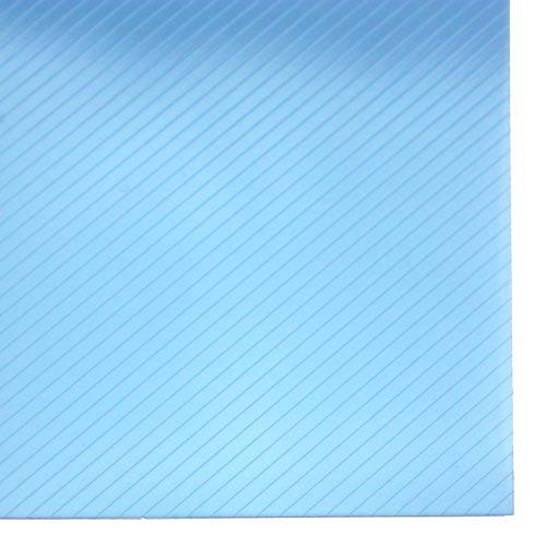 12mil Stripe Transparent Blue Poly 8.75" x 11.25" Covers (100pk)