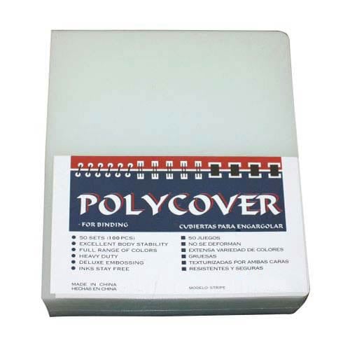 12mil Stripe Transparent Clear Poly 5.5" x 8.5" Covers (50pk)