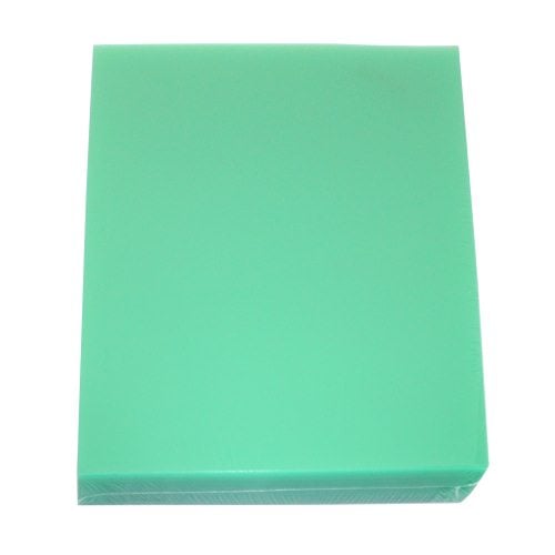 12mil Stripe Transparent Green Poly 8.5" x 11" Covers (100pk) - Clearance Sale