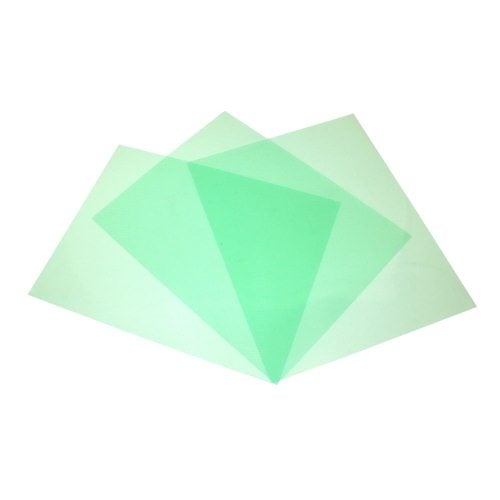 12mil Stripe Transparent Green Poly 8.5" x 11" Covers (100pk) - Clearance Sale