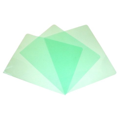 12mil Stripe Transparent Green Poly 8.75" x 11.25" Covers (100pk) - Clearance Sale