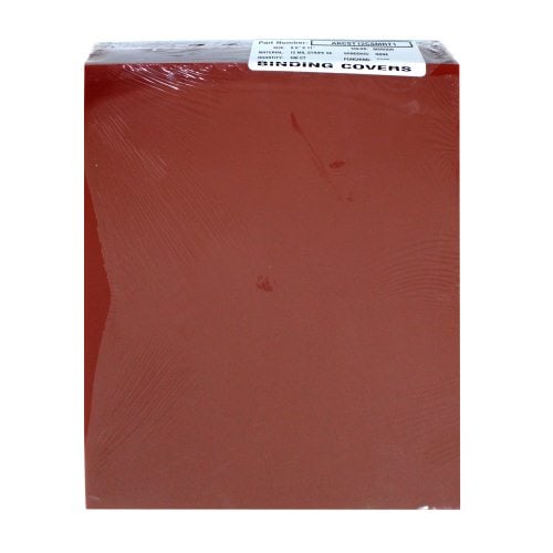 12mil Stripe Transparent Maroon Poly 8.5" x 11" Covers (100pk)