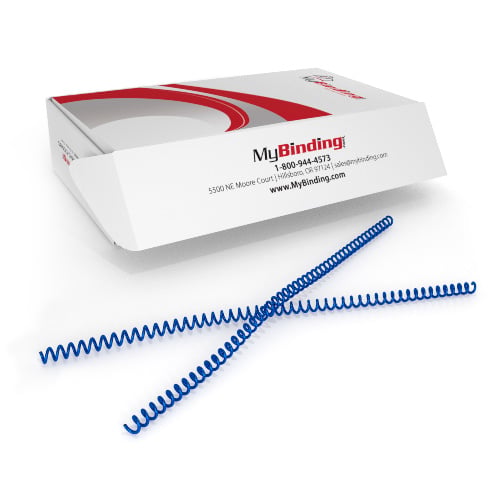 12mm Blue 4:1 Pitch Spiral Binding Coil - 100pk