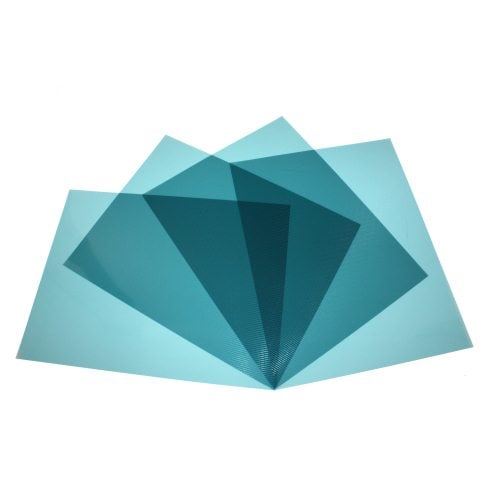 13mil Stripe Transparent Aqua Poly Covers - 5.5" x 8.5"