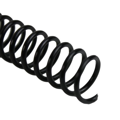 13mm Black 4:1 Pitch Spiral Binding Coil - 100pk