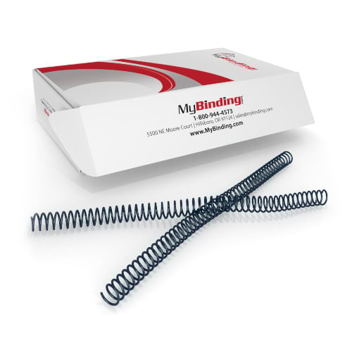 13mm Navy 4:1 Pitch Spiral Binding Coil - 100pk