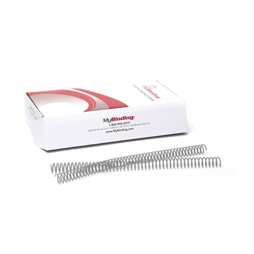 13mm Silver 4:1 Pitch Spiral Binding Coil - 100pk