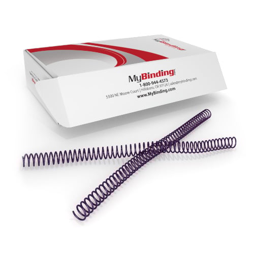 13mm Violet 4:1 Pitch Spiral Binding Coil - 100pk