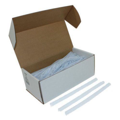 13mm White 4:1 Pitch Spiral Binding Coil - 100pk