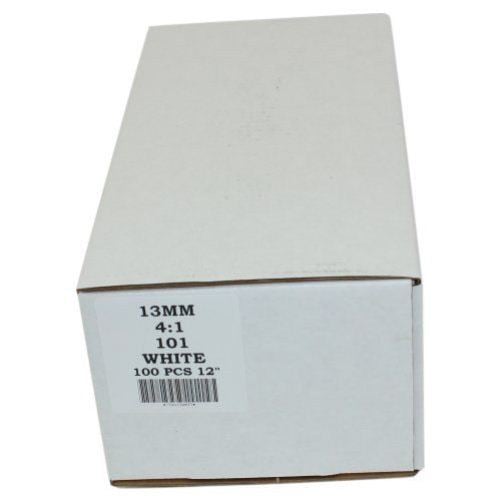 13mm White 4:1 Pitch Spiral Binding Coil - 100pk