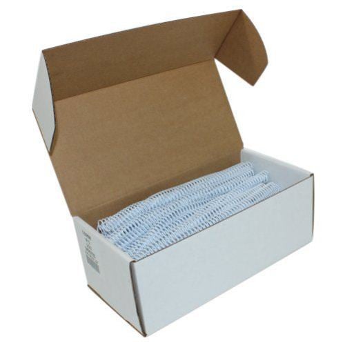 13mm White 4:1 Pitch Spiral Binding Coil - 100pk