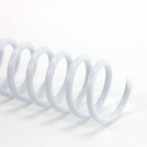 13mm White 4:1 Pitch Spiral Binding Coil - 100pk