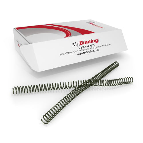 14mm Envirokoil Green 4:1 Pitch Spiral Binding Coil - 100pk