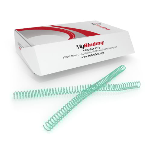 14mm Mint Green 4:1 Pitch Spiral Binding Coil - 100pk