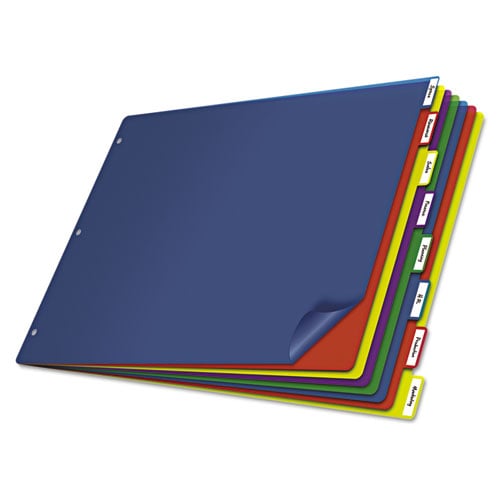 Cardinal 11" x 17" Multi-Color Poly 8 Tab Divider - (24 Sets) - CRD-84251