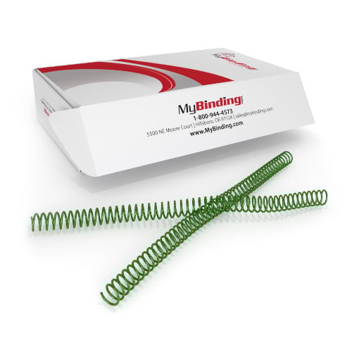 15mm Apple Green 4:1 Pitch Spiral Binding Coil - 100pk