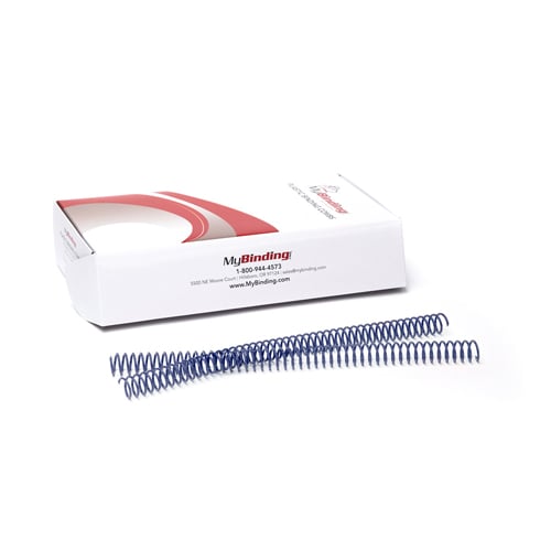 15mm Navy 4:1 Pitch Spiral Binding Coil - 100pk