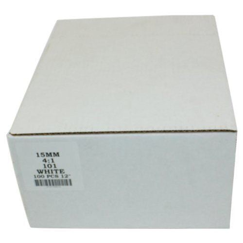 15mm White 4:1 Pitch Spiral Binding Coil - 100pk