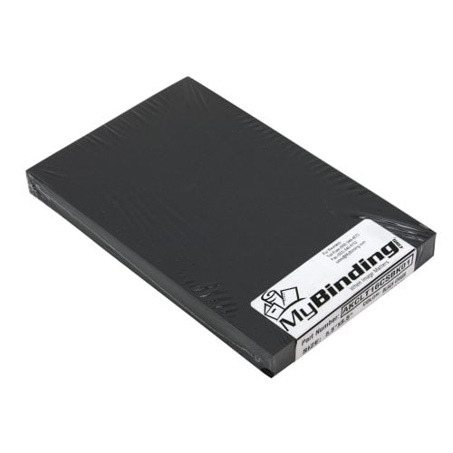 16mil Black Leather Grain Poly 5.5" x 8.5" Covers (50pk)