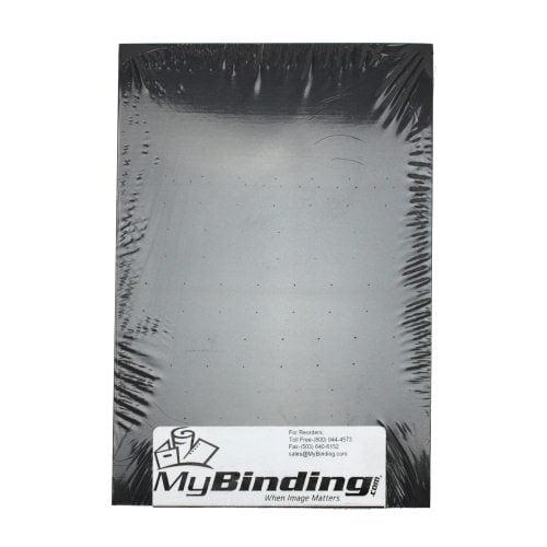 16mil Black Leather Grain Poly 5.5" x 8.5" Covers (50pk)