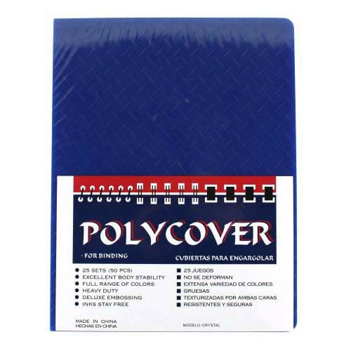 16mil Crystal Embossed Transparent Blue 8.75" x 11.25" Covers (50pk)