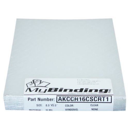 16mil Crystal Embossed Transparent Clear 5.5" x 8.5" Covers (50pk)