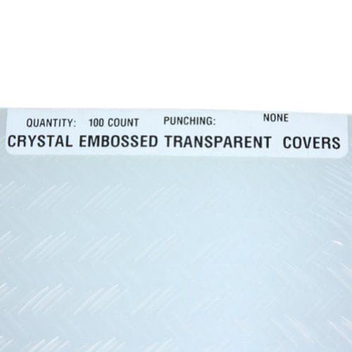 16mil Crystal Embossed Transparent Clear 5.5" x 8.5" Covers (50pk)
