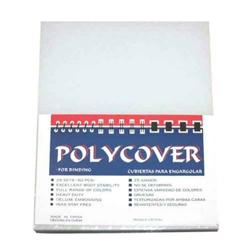 16mil Crystal Embossed Transparent Clear 8.5" x 11" Covers (50pk)