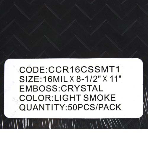 16mil Crystal Embossed Transparent Smoke Covers (50pk)