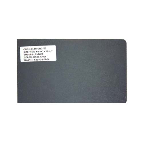 16mil Gray Leather Grain Poly 8.75" x 11.25" Covers (50pk)