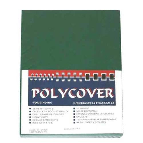 16mil Green Leather Grain Poly Covers