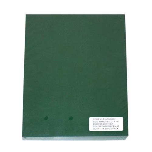 16mil Green Leather Grain Poly Covers