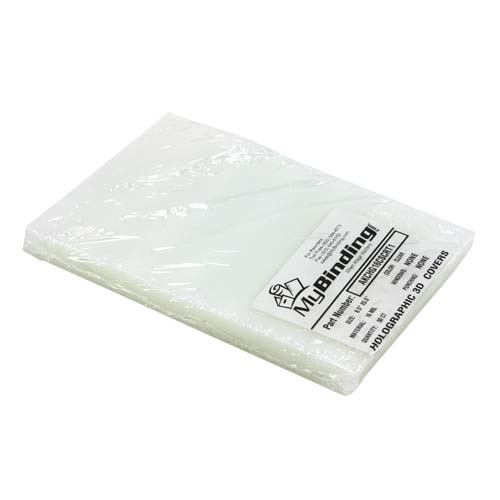 16mil Holographic 3D Clear 5.5" x 8.5" Covers (50pk)