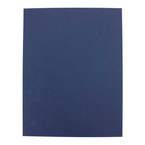 16mil Navy Leather Grain Poly 5.5" x 8.5" Covers (50pk)