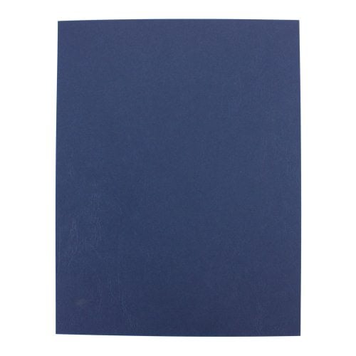 16mil Navy Leather Grain Poly 8.5" x 11" Covers - 50pk