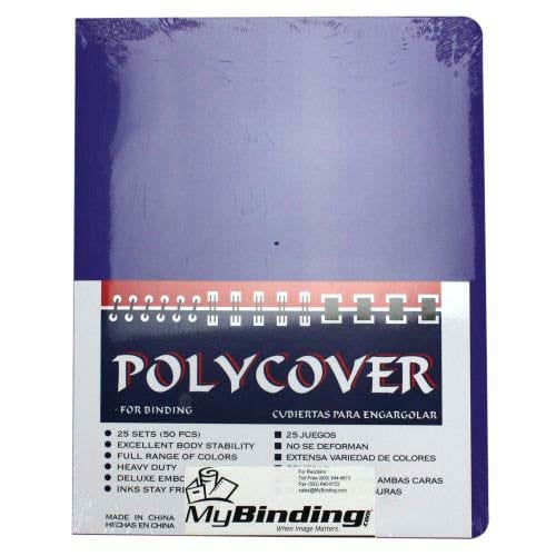 16mil Purple Leather Grain Poly 8.75" x 11.25" Covers (50pk)