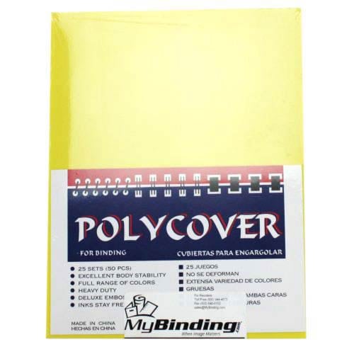 16mil Yellow Leather Grain Poly 8.5" x 11" Covers (50pk)