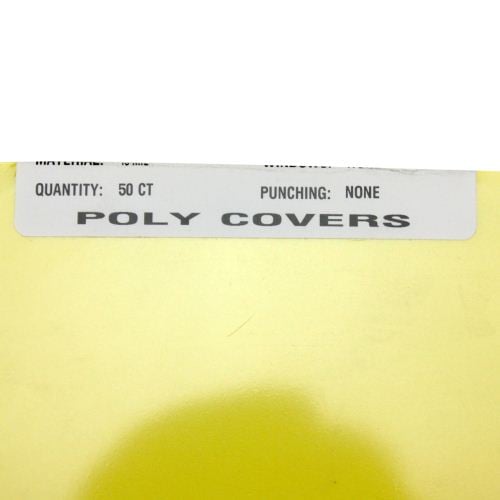 16mil Yellow Leather Grain Poly 8.5" x 11" Covers (50pk)