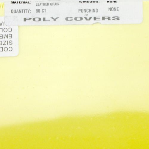 16mil Yellow Leather Grain Poly 8.75" x 11.25" Covers (50pk)