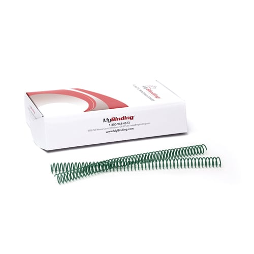 16mm Forest Green 4:1 Pitch Spiral Binding Coil - 100pk