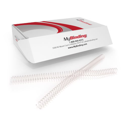 16mm Pearl 4:1 Pitch Spiral Binding Coil - 100pk