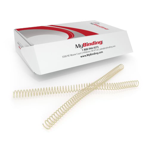 16mm Tan 4:1 Pitch Spiral Binding Coil - 100pk