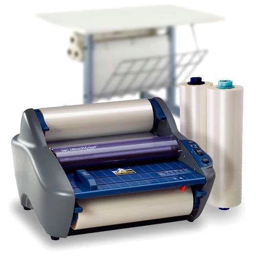 GBC Ultima 35 EzLoad Roll Laminator Starter Kit With 2 Rolls Of Film And Optional Work Station - Clearance Sale