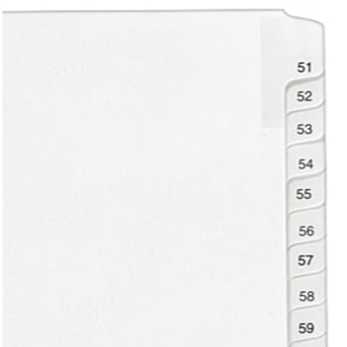 Avery 51-75 Legal 11" x 8.5" Allstate Style Collated Dividers - 01703 - Clearance Sale