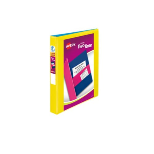 Avery 1" Assorted Two Tone Durable Slant Ring View Binders 12pk - 17191